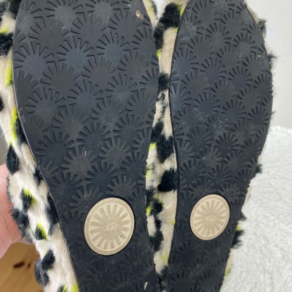 UGG Oh Yeah Sz 9 Slippers Slides Cheetah Animal Print Shearling Slingback - Picture 6 of 7